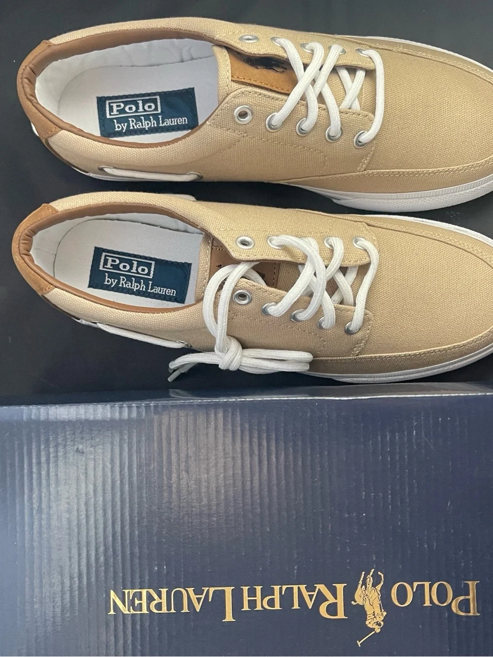 Polo by Ralph Lauren Men's Tan Canvas Low-Top Sneakers